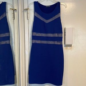 Soprano dress- royal blue, chic, sheer in all the right places.